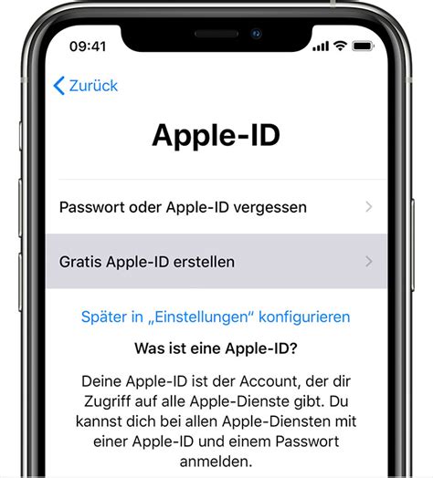 apple id erstellen